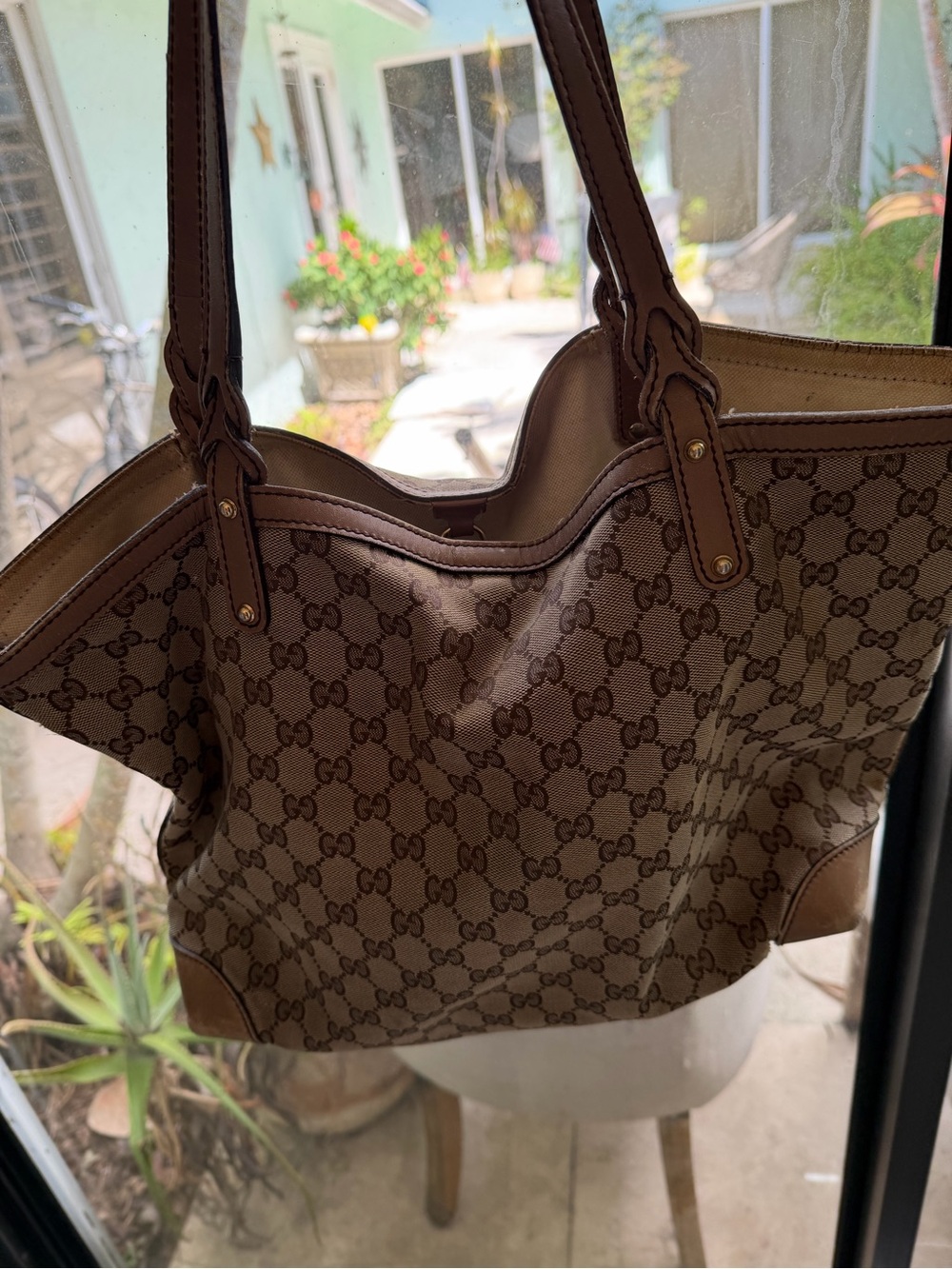 Gucci Brown GG Canvas Tote Bag